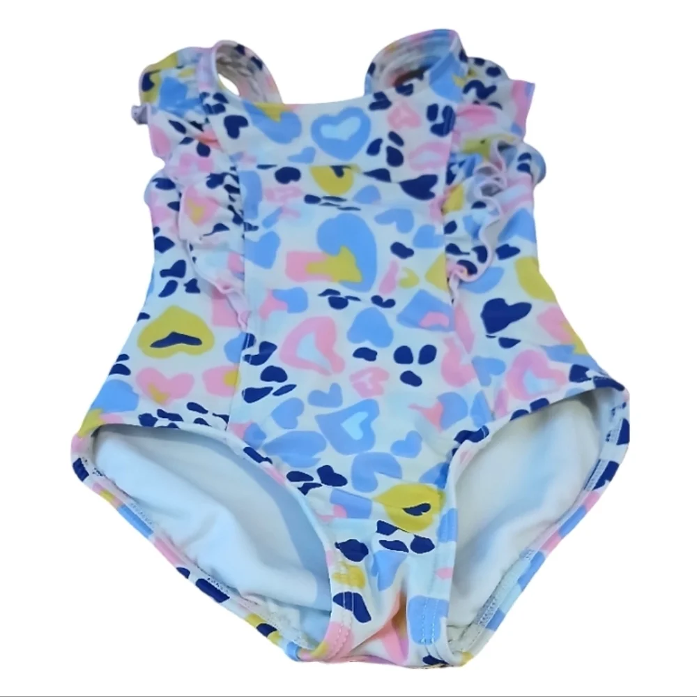 🔥Cat & Jack Girl Swimsuit with Ruffles Size 4/5 🔥5$ If You Get Bundle🔥
